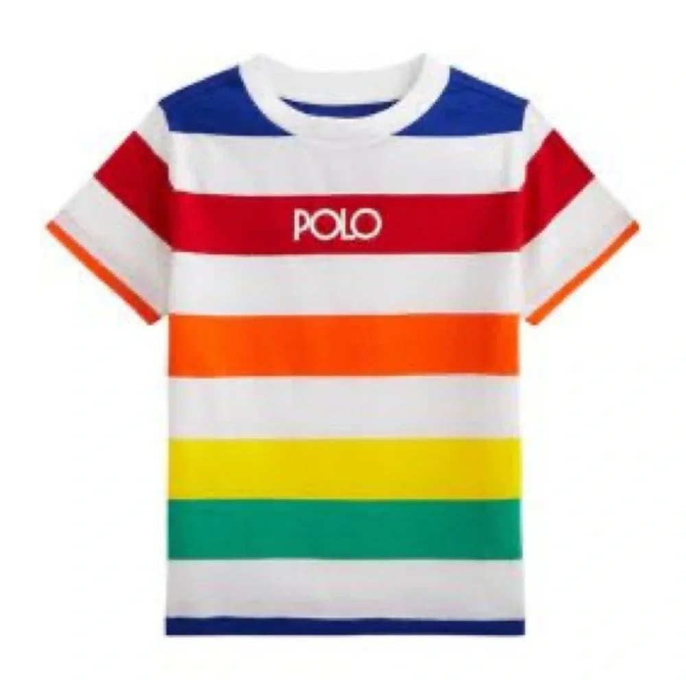Ralph Lauren Boys Logo Striped Cotton Jersey‎ T-Shirt